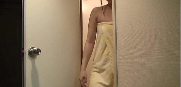  Spying on Cute Japanese Teen Showering